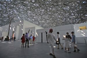 People visit the Louvre Museum during the public opening day, in Abu Dhabi, United Arab Emirates, in November.