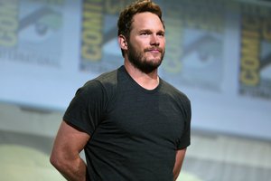 Chris Pratt speaking at the 2016 San Diego Comic Con International, for "Guardians of the Galaxy Vol. 2", at the San Diego Convention Center in San Diego, California, 23 July 2016.