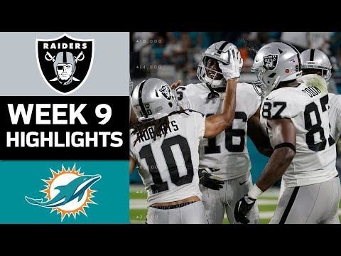 Raiders vs. Dolphins | NFL Week 9 Game Highlights