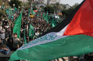  Palestinian Hamas supporters attend a protest in Gaza March 9, 2007 against Israel &acute;s excavations near Jerusalem&acute;s al-Aqsa mosque. Wn ali omar AO 1. 