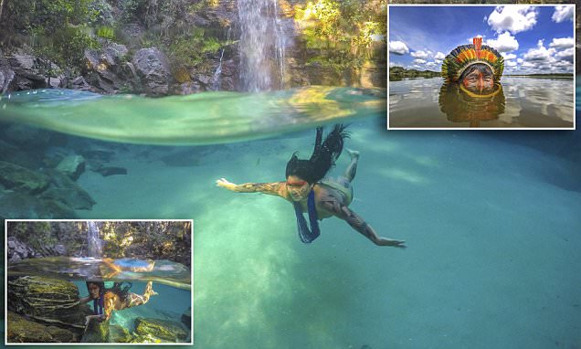 Stunning photos show native Brazilians swimming underwater