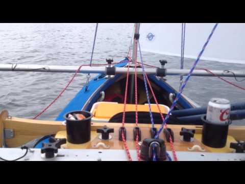 Klepper Kayak Sailing with 73 Sq Ft Sail Plan and BSD/Wilkes BOSS Otrigger