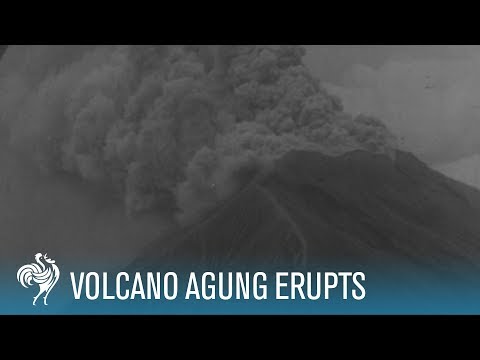 Active Volcano Mount Agung Erupts  (1963)