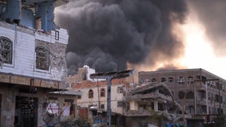 Yemen bombed buildings