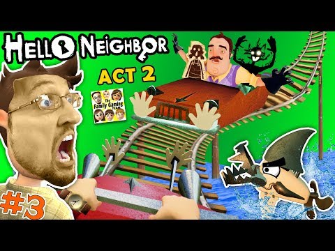 ESCAPE HELLO NEIGHBOR PRISON: FGTEEV ACT 2 - Roller Coaster, Shark & Doll House (Full Game Part 3)