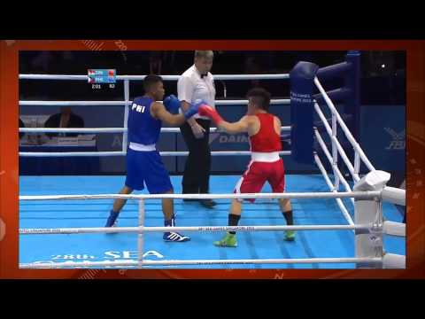 Knockout Win by Eumir Marcial Gold Medal - Philippines vs Singapore SEAGames 2015