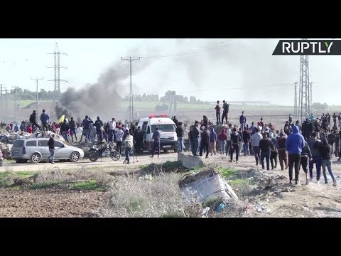 Day of rage: Protests at border crossing near Gaza city