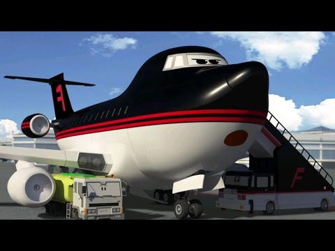 Cartoons about cars and planes - The Airport Diary - Amazing Aerial Refueling (cartoon 4)