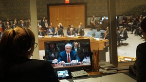 U.S. Secretary of State Rex Tillerson participates in the UN Security Council ministerial on DPRK in New York City on December 15, 2017.