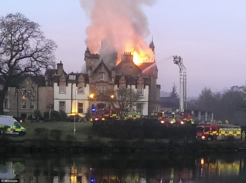 Two people have died and three others were taken to hospital following the blaze at the five-star Cameron House