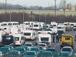 A group of travellers parked more than 65 caravans in Cambridge North train station car park over the weekend 