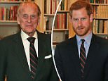 (From left) Major General Robert Magowan, outgoing Commandant General of the Royal Marines; the Duke of Edinburgh; Prince Harry; and Major General Charles Stickland, the incoming Commandant General, pose for a photograph at Buckingham Palace in London today