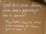 A Virginia Pizza Hut employee was fired after writing joke inside a pizza box that the customer found to be too saucy. The customer, who did not want to be interviewed on camera, said her two sons asked for a joke to be written in the box from the Stafford location