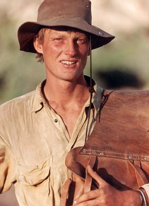 The adventurer during filming for a documentary along The Skeleton Coast in 1997