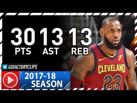 LeBron James Triple-Double Full Highlights vs Sixers (2017.12.09) - 30 Pts, 13 Ast, 13 Reb, SICK!