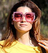 Standing out: Blanca Blanco caught the eye in a stylish lemon yellow jumper as she took a stroll through Beverly Hills