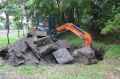 Early digging at the site at Fly Point