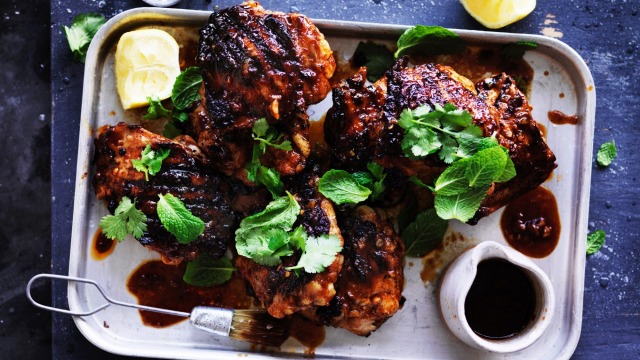 Spicy barbecue chicken.