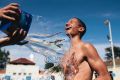 Telopea Year 10 student Harry Economopoulos cooled down at Manuka Pool in hot weather earlier this year.