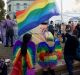 Celebrations for the "yes" vote at Taylor Square, which for decades welcomed Sydney's colourful counterculture warriors. 