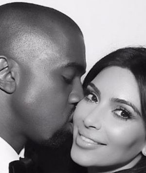 Kim Kardashian and Kanye West.