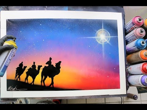 The star of Bethlehem - SPRAY PAINT ART - by Skech