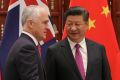 Chinese President Xi Jiping welcomes Australian Prime Minister Malcolm Turnbull at the G20 summit in Hangzhou, China ...