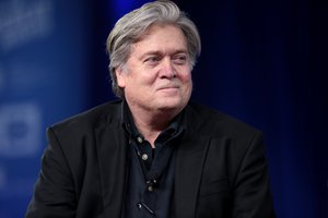 Chief White House Strategist Steve Bannon speaking at the 2017 Conservative Political Action Conference (CPAC) in National Harbor, Maryland, 23 February 2017.