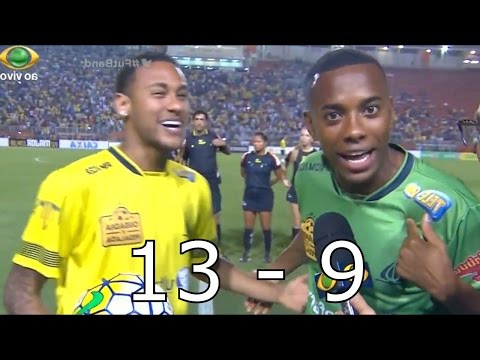 Amigos do Neymar vs Amigos do Robinho 13-9 HD AMAZING FOOTBALL MATCH 😂😂😂