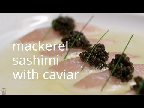 How To Make Mackerel Sashimi With Caviar With Chef Eric Ripert