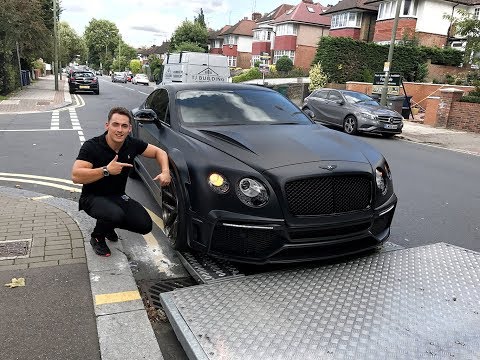 DELIVERY OF OUR REAL LIFE CUSTOM BATMAN BENTLEY 😱