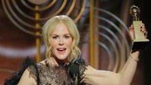 Nicole Kidman accepting the award for best performance