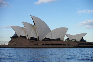 An aerial view of the Sydney Opera House, Australia