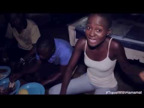 Street Food at the Osu night market in Accra -Ghana.