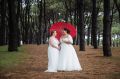 Kylie and Lisa Caro were married at Centennial Park on Tuesday.