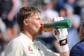 Water works: Hydration was all-important in the heat, but fluid intake might not have been enough for Joe Root.