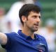 Waiting to pounce: Novak Djokovic after beating Dominic Thiem on Wednesday.