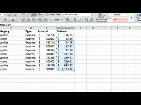 How to Make a Business Account Ledger in Excel : Advanced Microsoft Excel