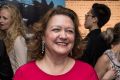 Mingling: Gina Rinehart and Anthony Pratt at mining's Gala Dinner.