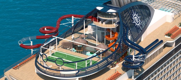 The interactive waterpark on MSC Seaside.