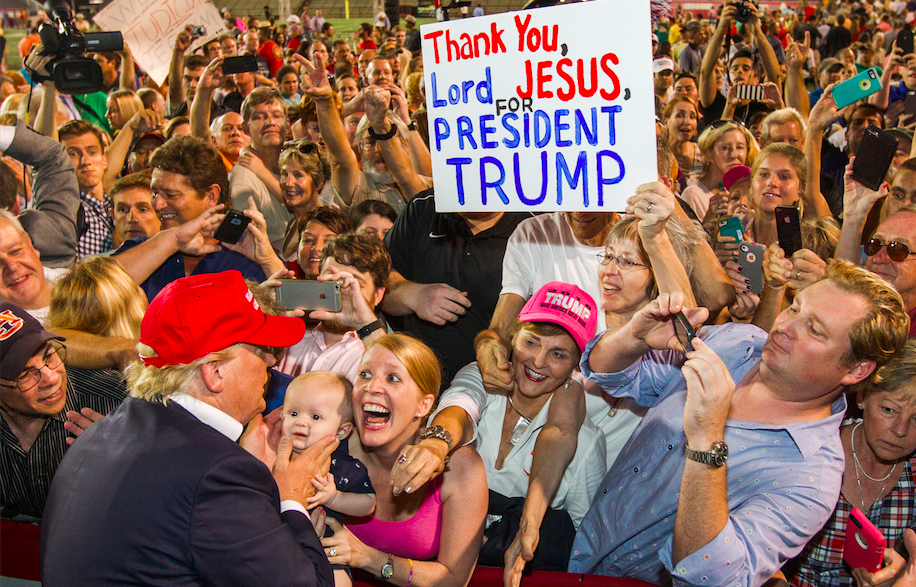 Trump greets supporters in Alabama