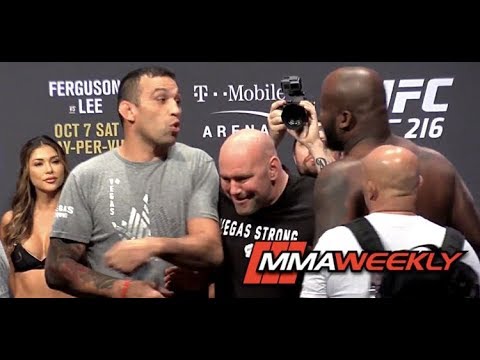 Derrick Lewis Gets in Fabricio Werdum's Face at UFC 216 Ceremonial Weigh-in