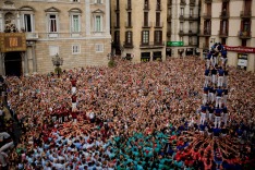 H25746 Barcelona, Catalonia, Spain. 24th Sep, 2016. Human towers (castell in catalan) are built in Barcelona. For The ...