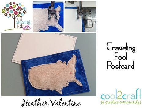 How to Make a Fabric Embellished Postcard by Heather Valentine