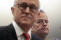 Prime Minister Malcolm Turnbull and Opposition Leader Bill Shorten during the unveiling of the Long Tan Cross at the ...