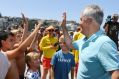 Prime Minister Malcolm Turnbull at Bondi Beach on New Year's Day.