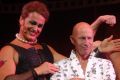 Craig McLachlan with  Richard O'brien in a performance of The Rocky Horror Show.