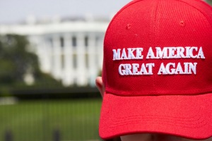 Make America Great Again caps are on sale at the White House.