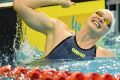 Stunning return: Cate Campbell breaks the short course world record for the 100m freestyle.