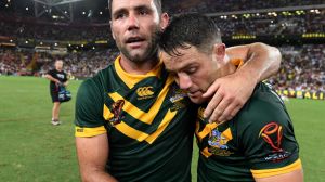 End of an era: Cameron Smith (left) and Cooper Cronk played their last game together with Australia winning the World ...